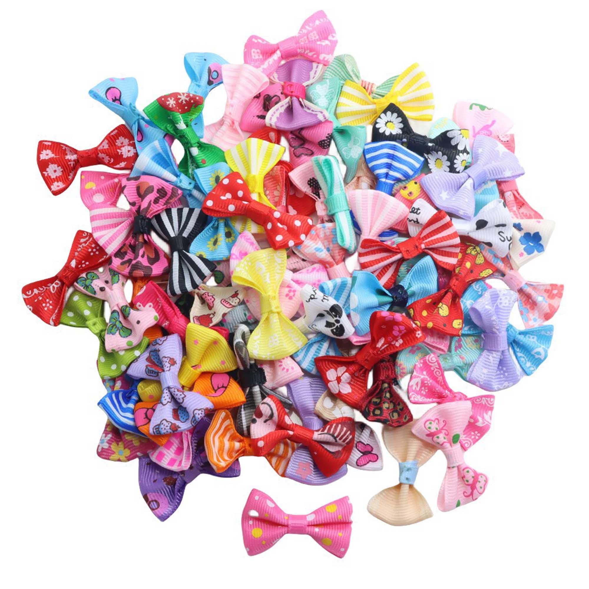 Mini Fiocchi Di Raso 100 Pezzi Multicolori - 4x3cm, Per Decorazioni, Capelli, Regali, Matrimoni, Fai Da Te - Foto 10