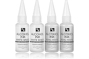 White & Pearl Alcohol Ink Set: Transform Your Resin Art Creations