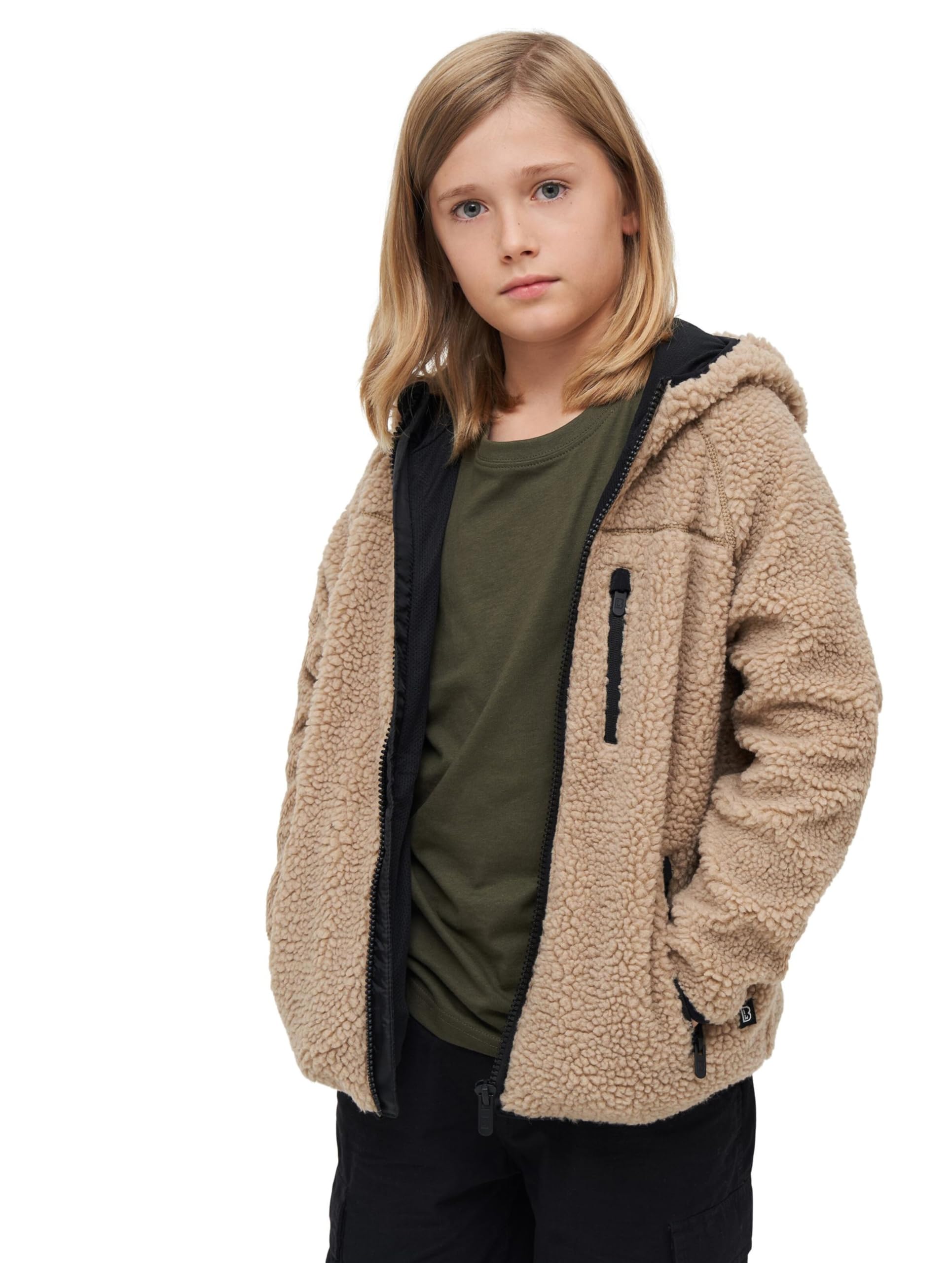 Brandit Kids Teddyfleecejacket Hood, Viele (Tarn-) Farben, Größen 122 bis 176