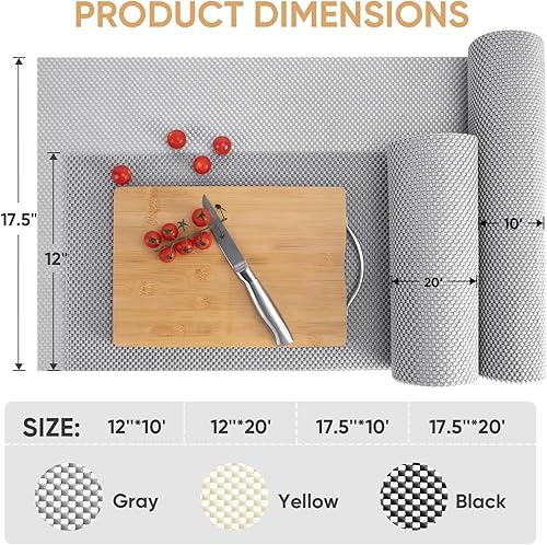 Miniatura 4 de BALEINE Revestimiento de gabinete, cajón y estante para armarios de cocina, no adhesivo, antideslizante, protege escritorios, armarios, cajones,