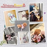 Vista 10 de Dog Harness for Small Dogs with Bow Small Harness for Girl Dogs with D-Ring Soft Mesh Adjustable Harness Set Puppy Pet Harness and Leash