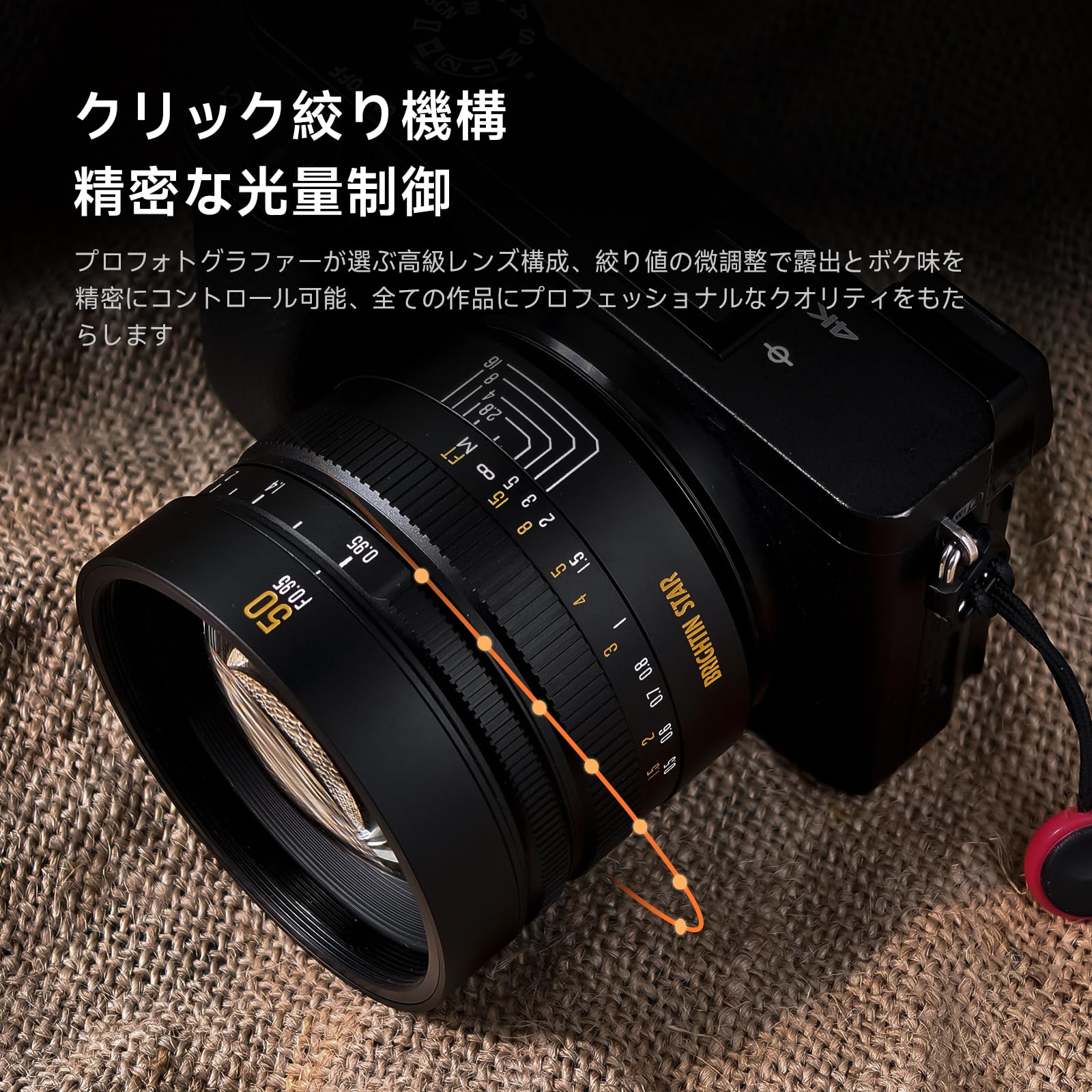 Amazon.co.jp: Brightin Star 50mm F0.95 大口径 標準レンズ MF 単焦点