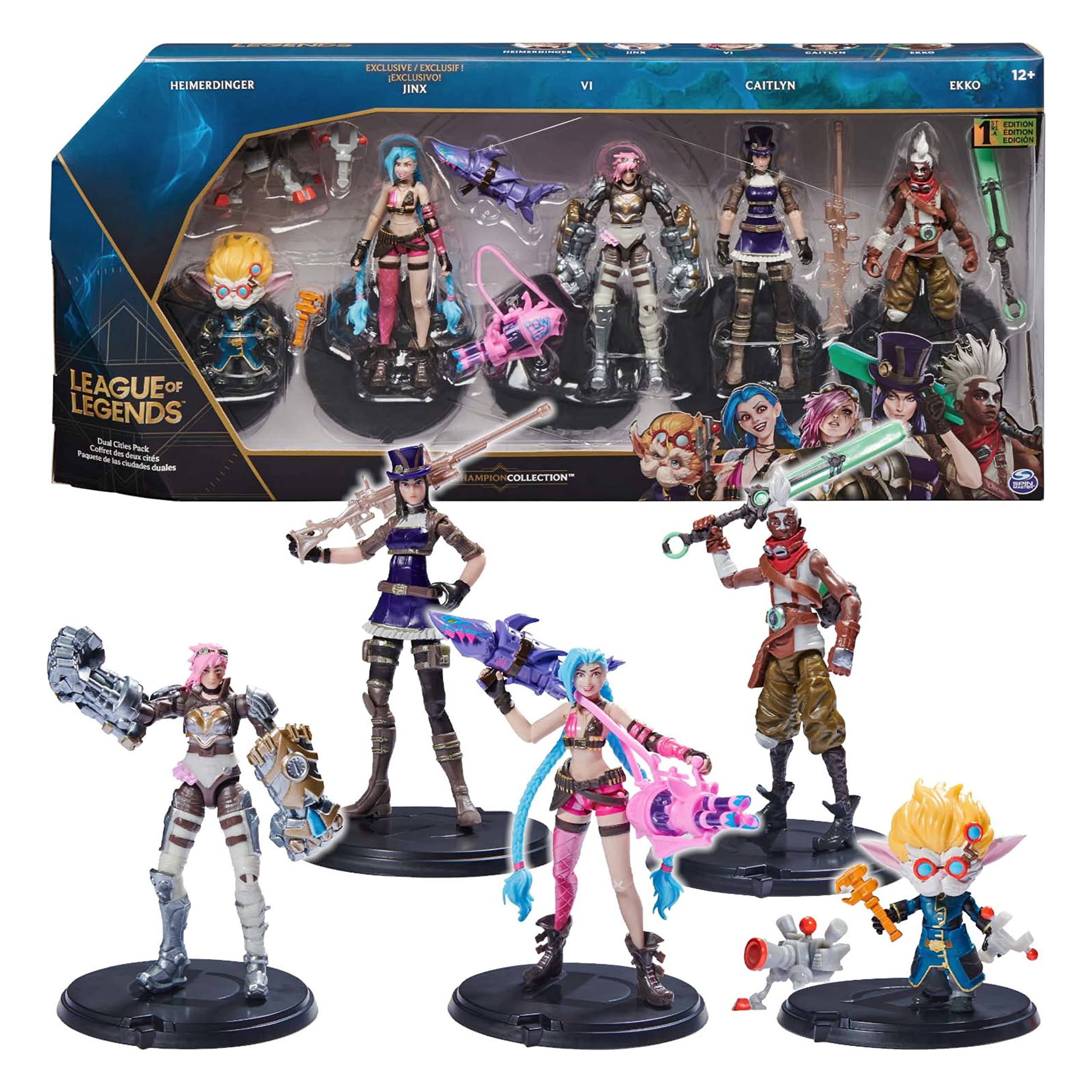 League of Legends, Dual Cities Pack w/ Exclusive Jinx, Heimerdinger, Vi