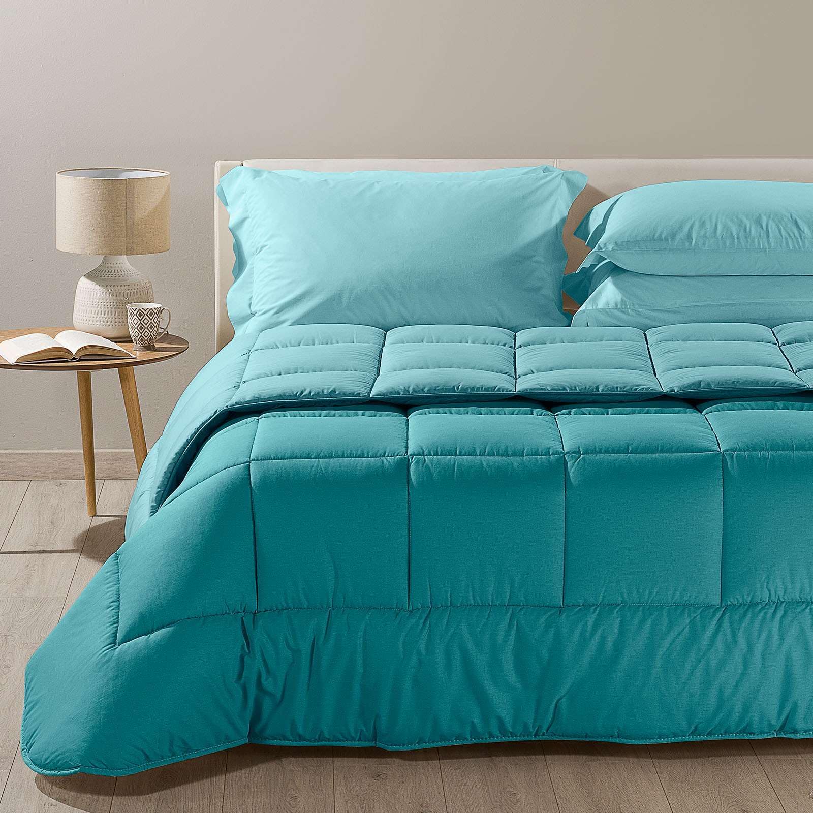 Trapunta Moderna Caleffi Microfibra - Per Letto Piazza E Mezza, Blu, Morbida E Confortevole - Foto 7