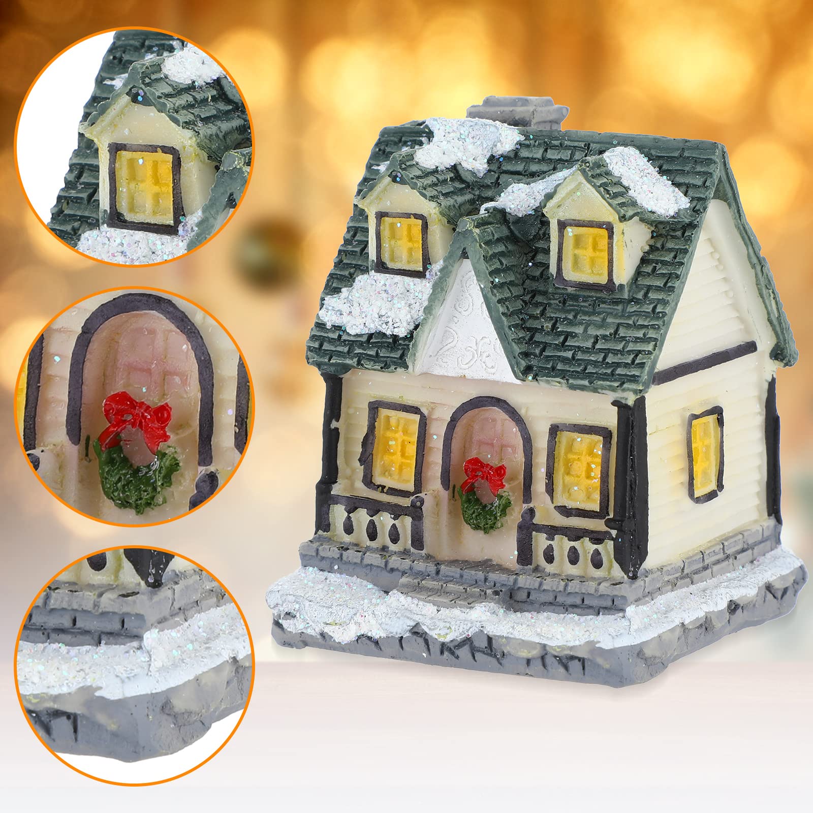 Amazon.co.jp: 1.77 x 2.36インチ 樹脂製 クリスマスビレッジセット