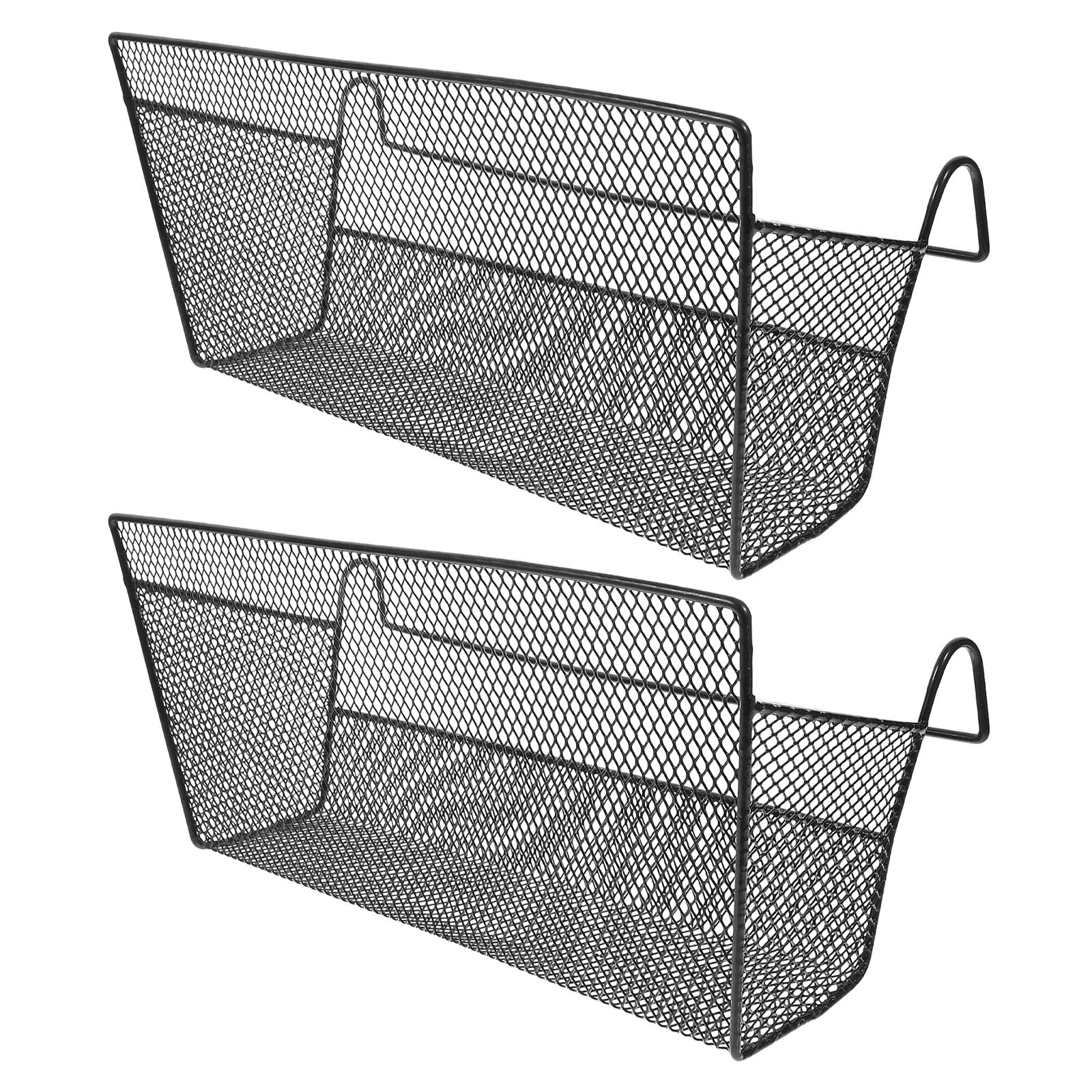 Panier de rangement suspendu en fer noir x2 pour dortoir et chambre