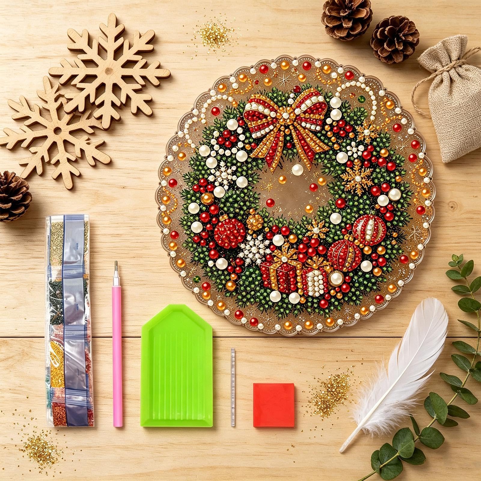 Kit Arte Perle Ornamenti Natalizi Decorazione 2D In Acrilico Da Albero