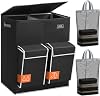 SOLEDI 180L Wäschekorb mit Deckel Wäschesammler 2 Fächer mit 2 Seitentaschen Laundr Baskets mit 2 Wäschesack Wäschesortierer Groß L für Badezimmer Schlafzimmer Waschküche