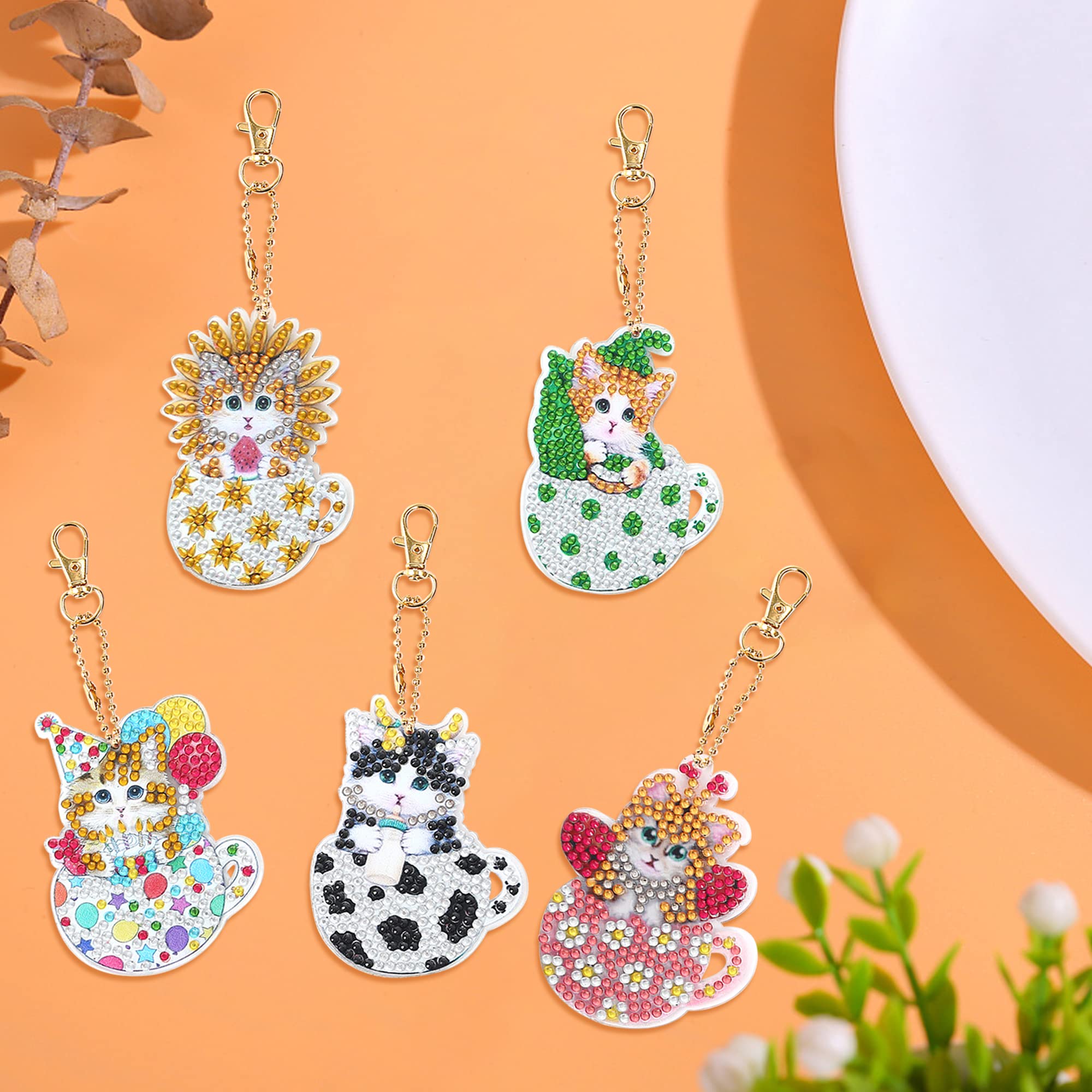 Kit Diamond Painting Portachiavi Bambola Russa - 5 Pezzi, DIY Con Diamanti - Foto 7