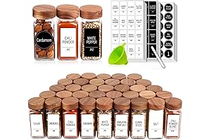 Churboro 36 Vintage Spice Jars for Timeless Kitchen Appeal