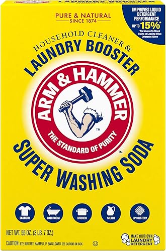 Miniatura 10 de ARM & HAMMER Washing Soda - Detergente en polvo y carbonato de sodio para lavado de ropa, neutralizador de olores