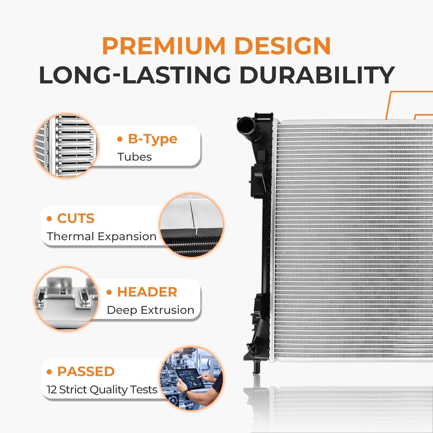 Autoexact Radiator for 2008-2016 Chrysler Town & Country, for 2008 Chrysler Voyager, Engine Radiator for 2008-2020 Dodge Grand Caravan, for 2009-2014 Volkswagen Routan/ 2012-2015 Ram C/V/Dodge Atos