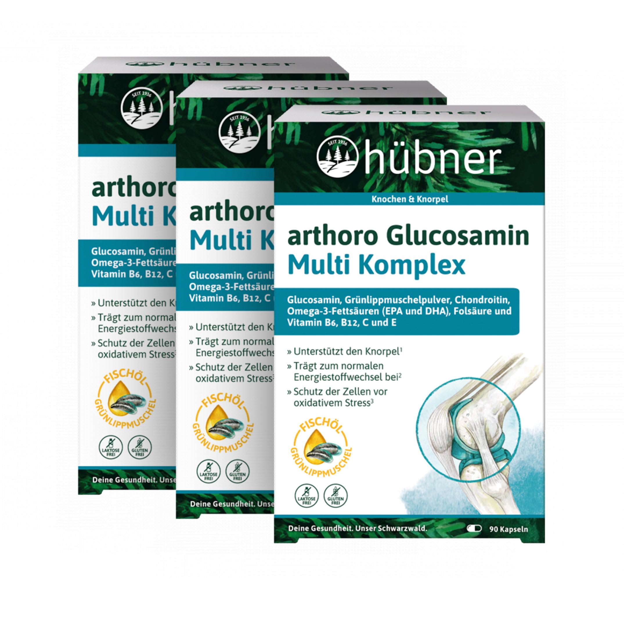 hübner arthoro Glucosamin Multi Komplex - 3-Monatspackung 270 Stück (1er Pack)