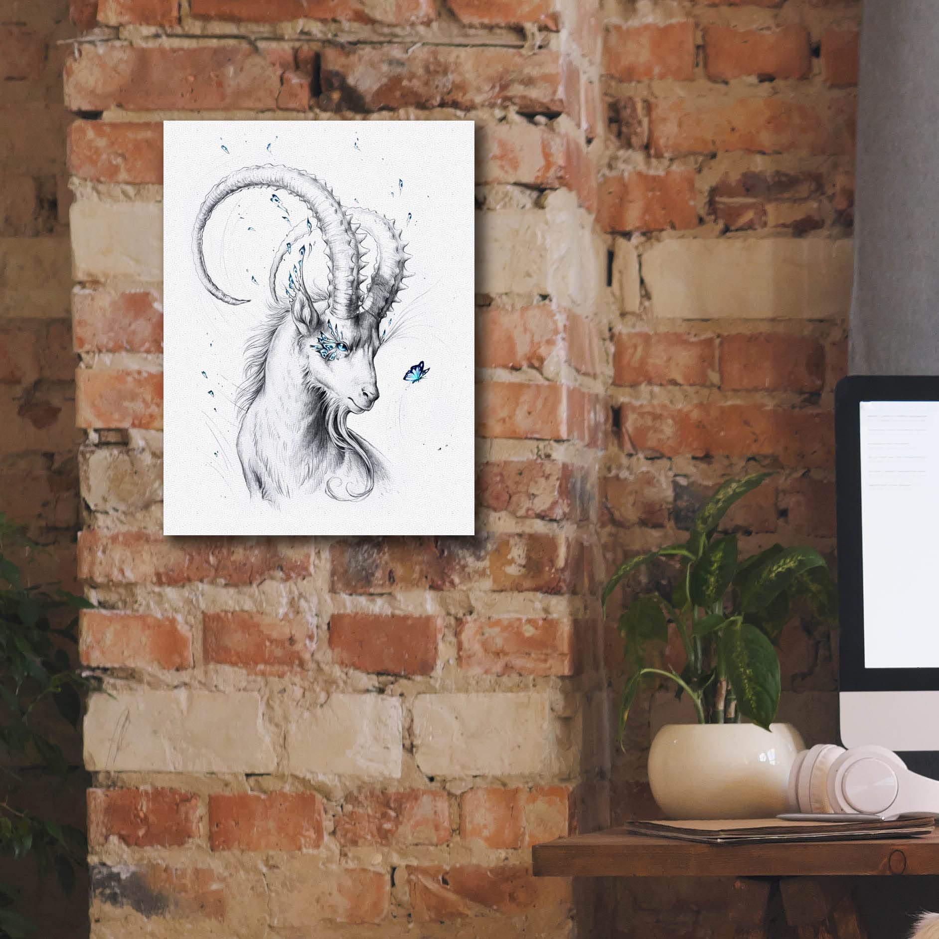Amazon.com: Epic Graffiti 'Capricorn' by JoJoesArt, Canvas Wall
