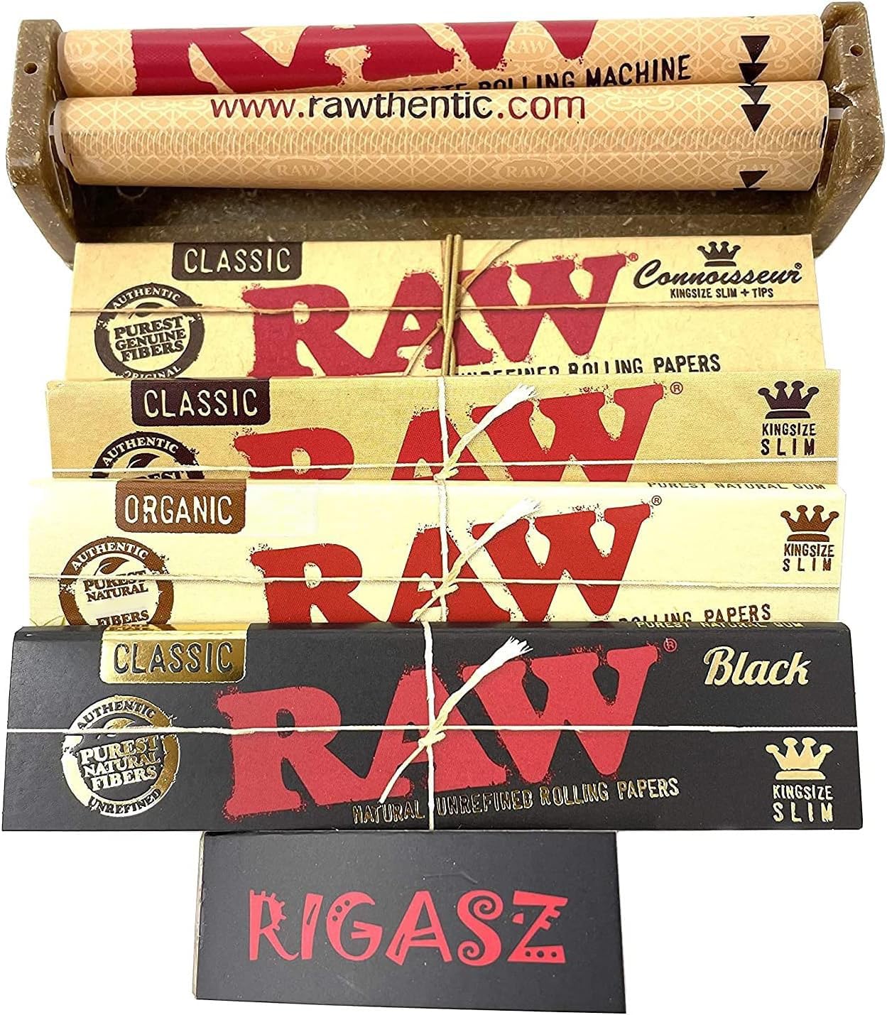Raw King Size Rolling Machine with Papers and Tips