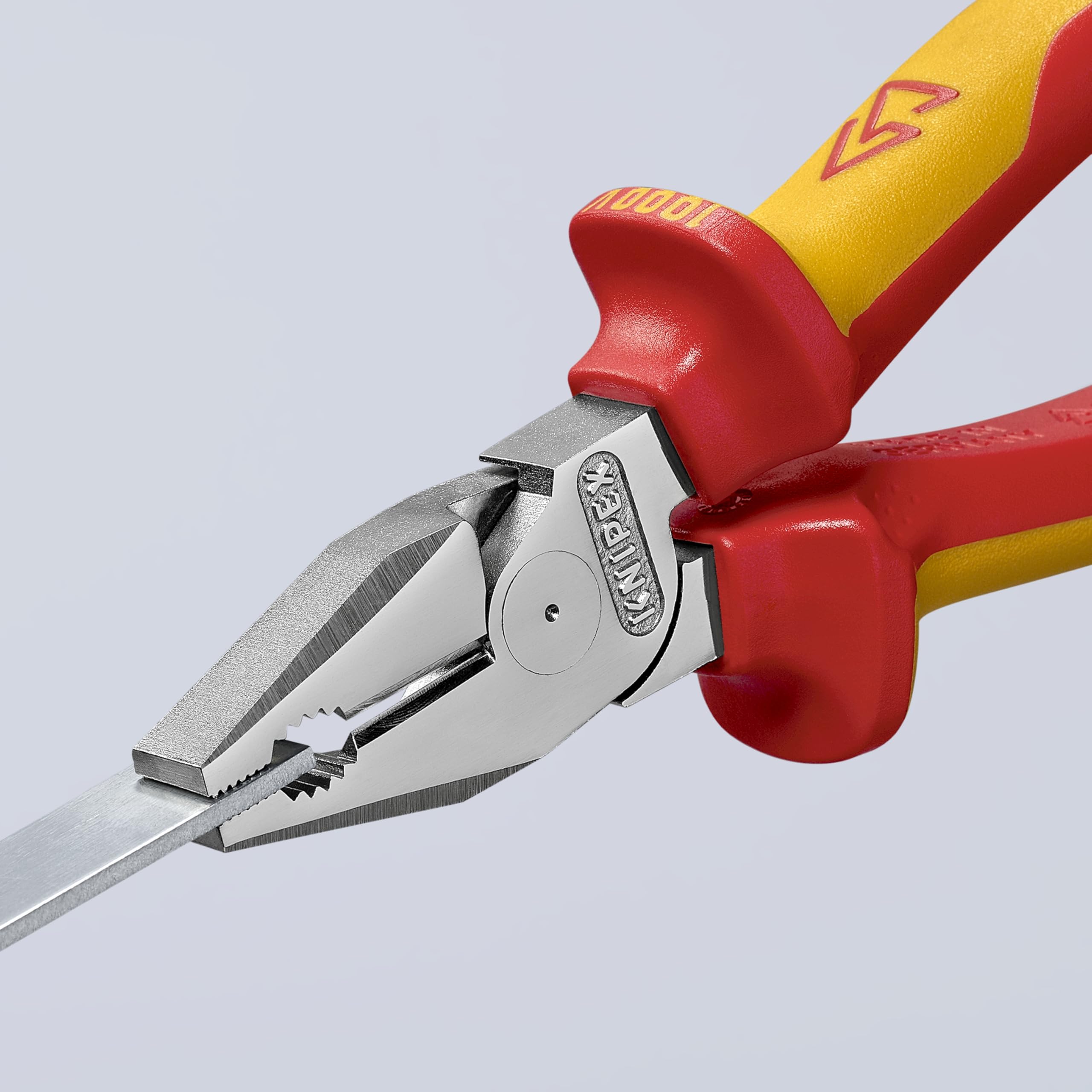 KNIPEX Tools - Pinze combinate ad alta leva, cromate, isolate 1000V (206180)