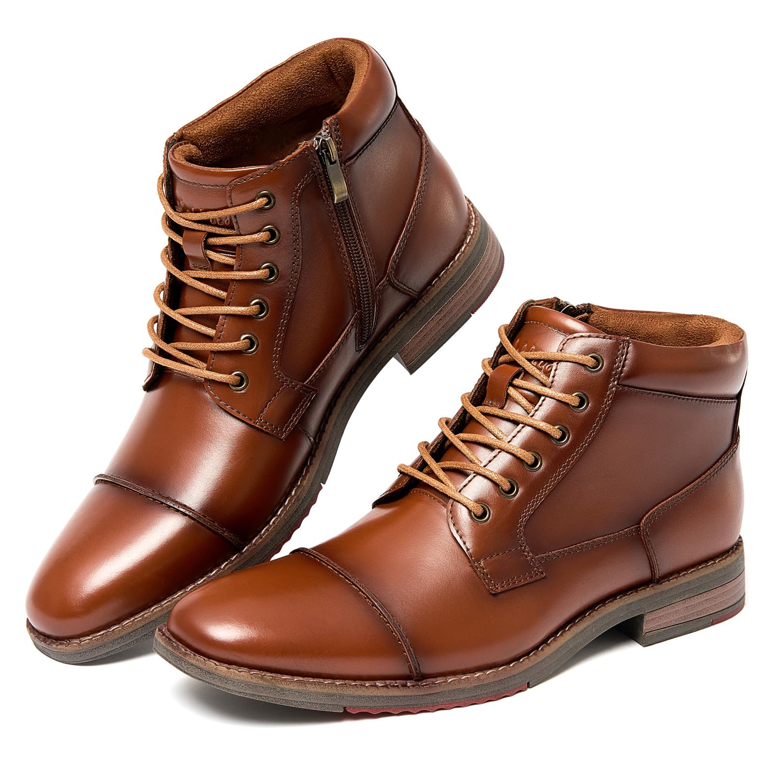 Arkbird Men's Cap Toe Ankle Boot with Side Zipper