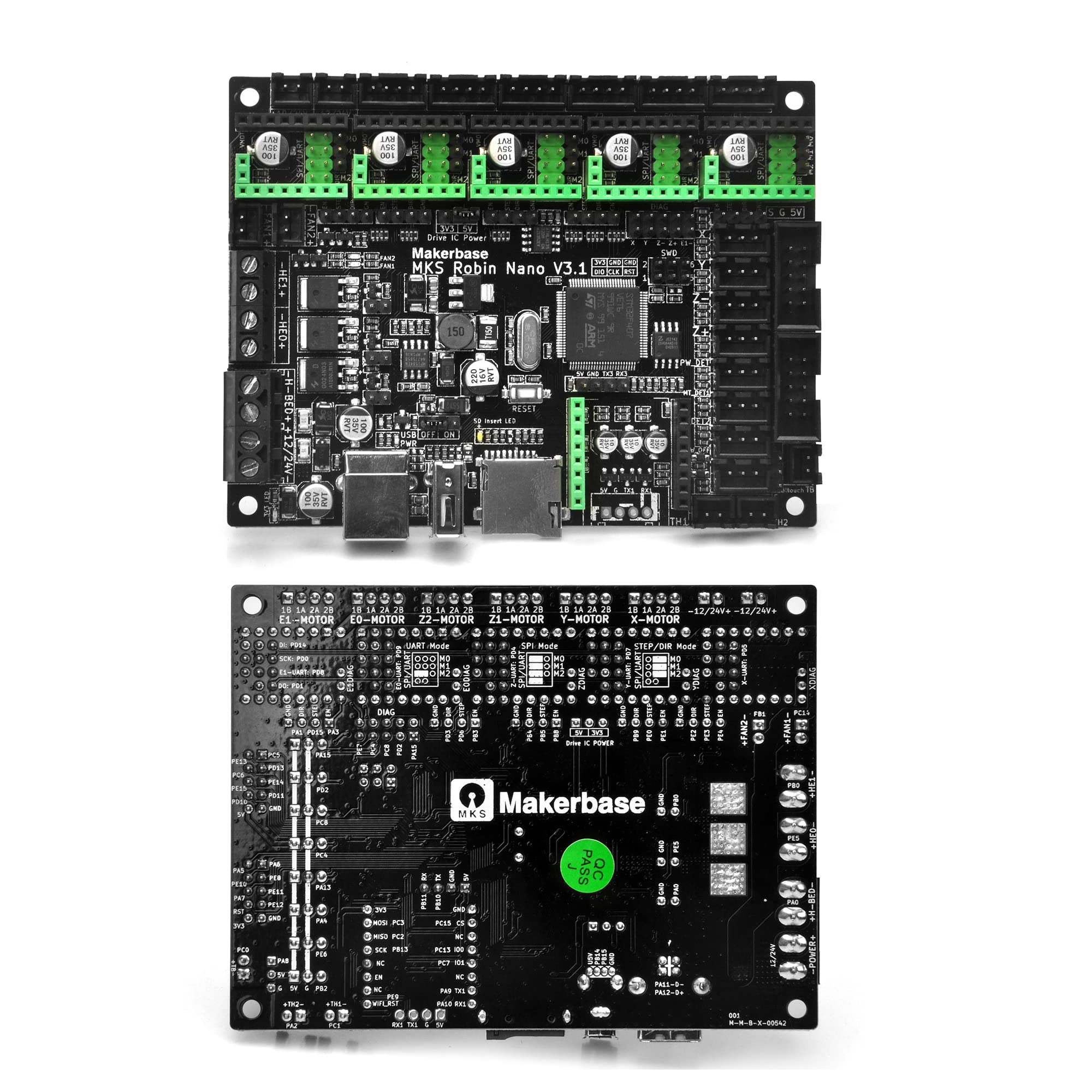 OSOYOO 3D Printer Parts MKS Robin Nano Integrated Circuit Mainboard Controller Motherboard with Robin TS35 Display Opened Source Software with FFC Line & USB Cable