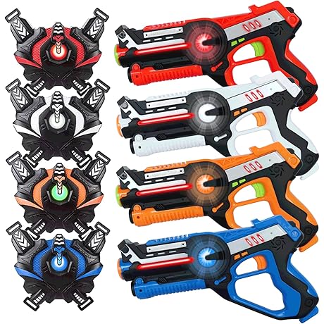 HISTOYE Large Laser Tag Guns Set of 4 for Kids and Adults
