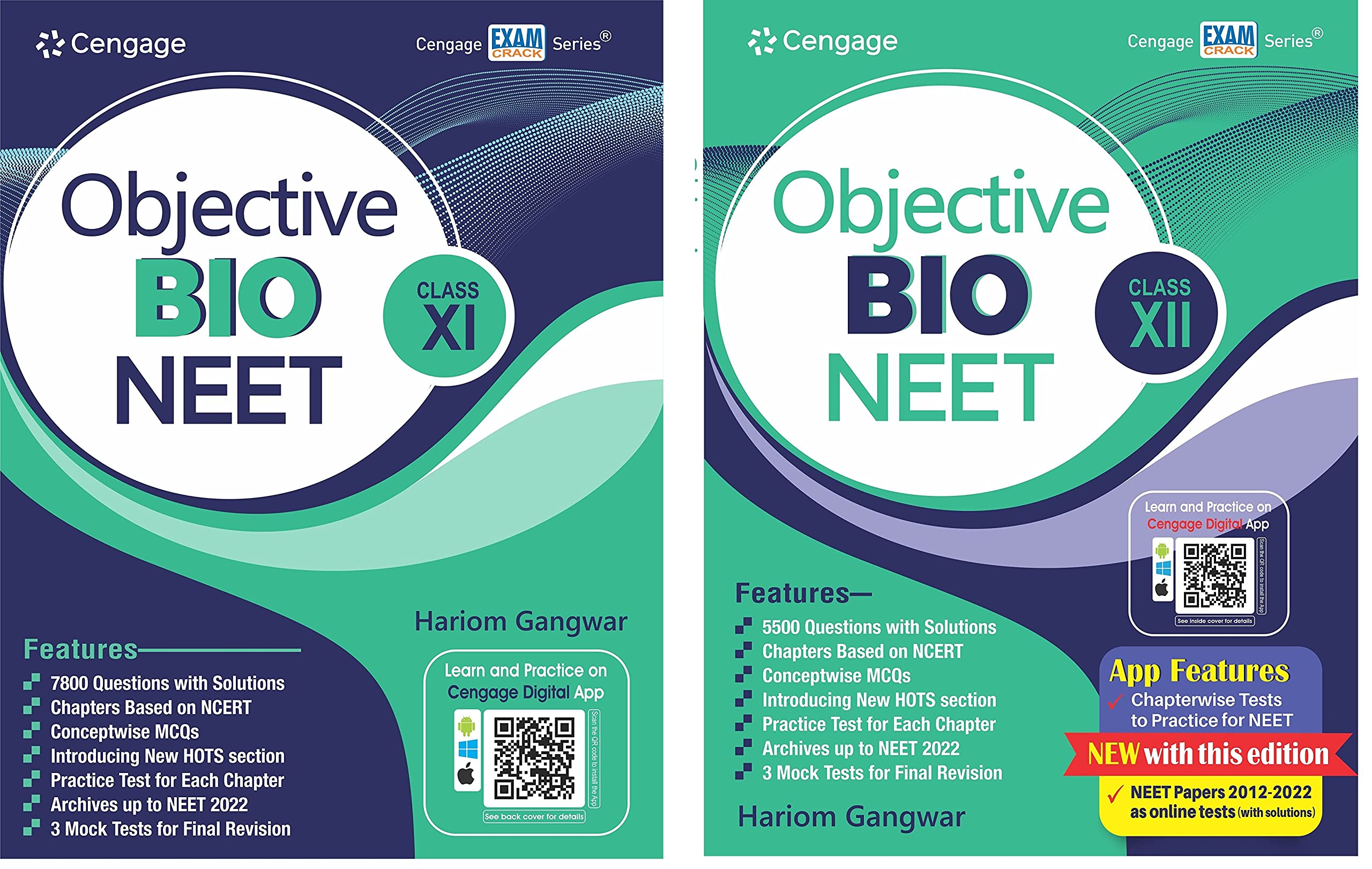 Cengage objective BIOLOGY for NEET by Hariom Gangwar vol.1& 2 ; 2023 edition :