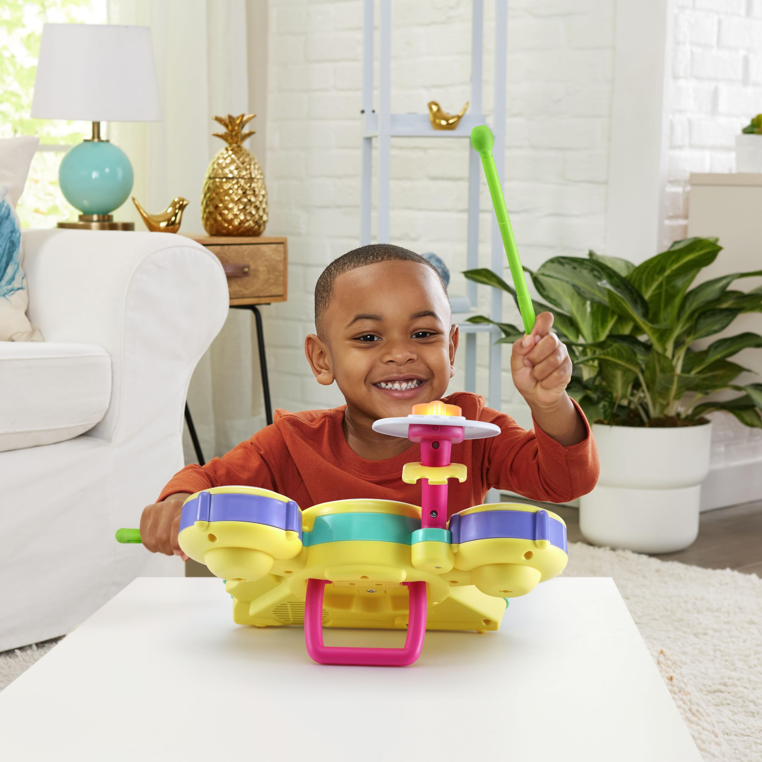 VTech - Batería Musical de Bluey, Juguete Interactivo, Tambores, Bombo y Timbal, Estimula la motricidad, 3 Modos de Juego, Regalo niños +2 años, Versión ESP