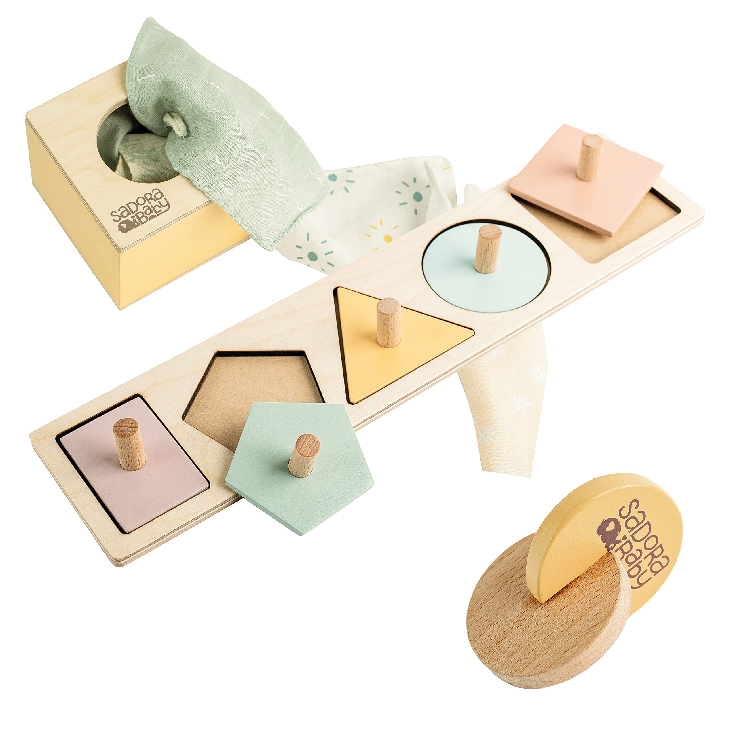 Sadora Baby Combo - Montessori Tissue Box + Assorted Shape Pincer + Interlocking Disc (B0BMLT2KM4) Amazon Price History, Amazon Price Tracker