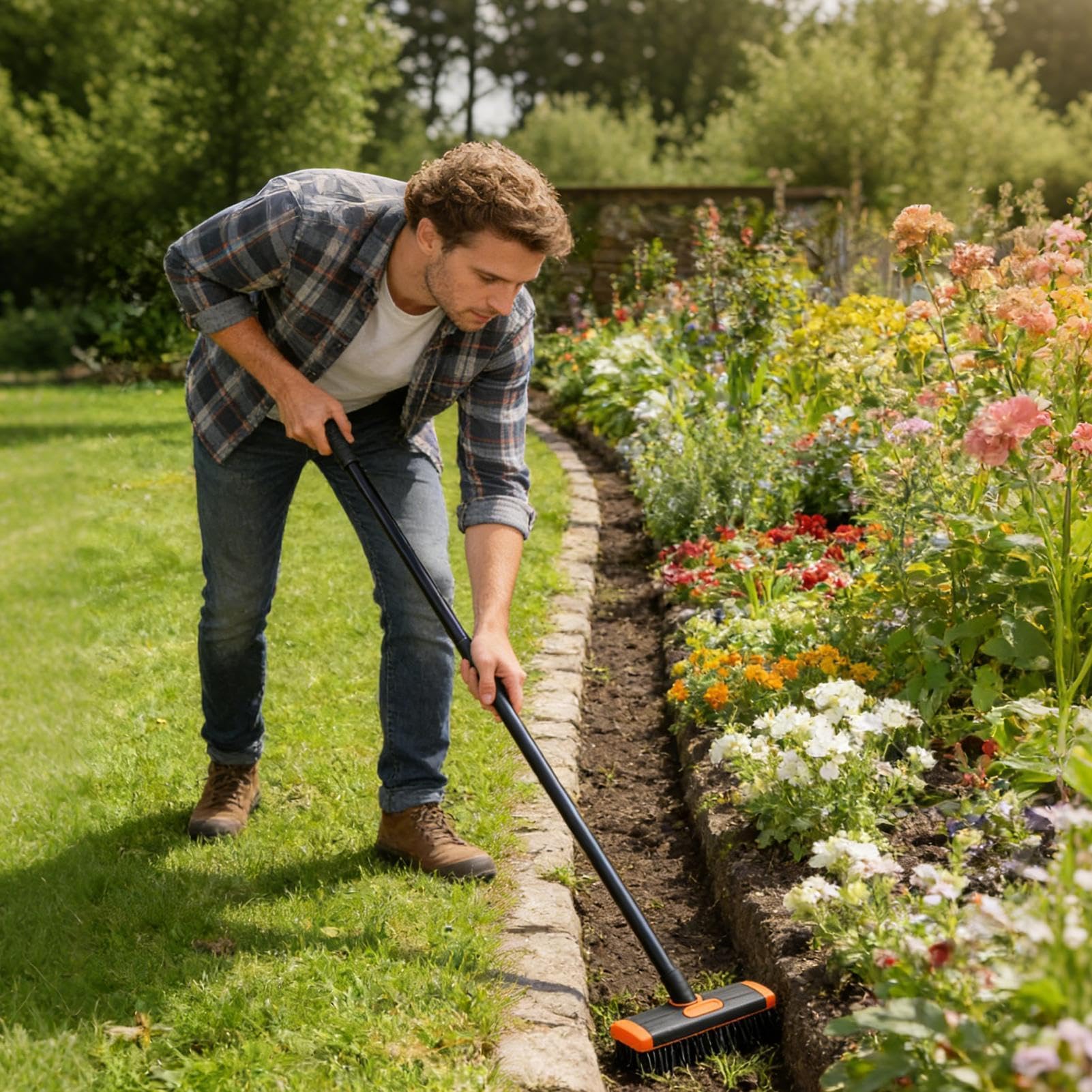 Brosse à désherber Outil de jardinage polyvalent pour le nettoyage