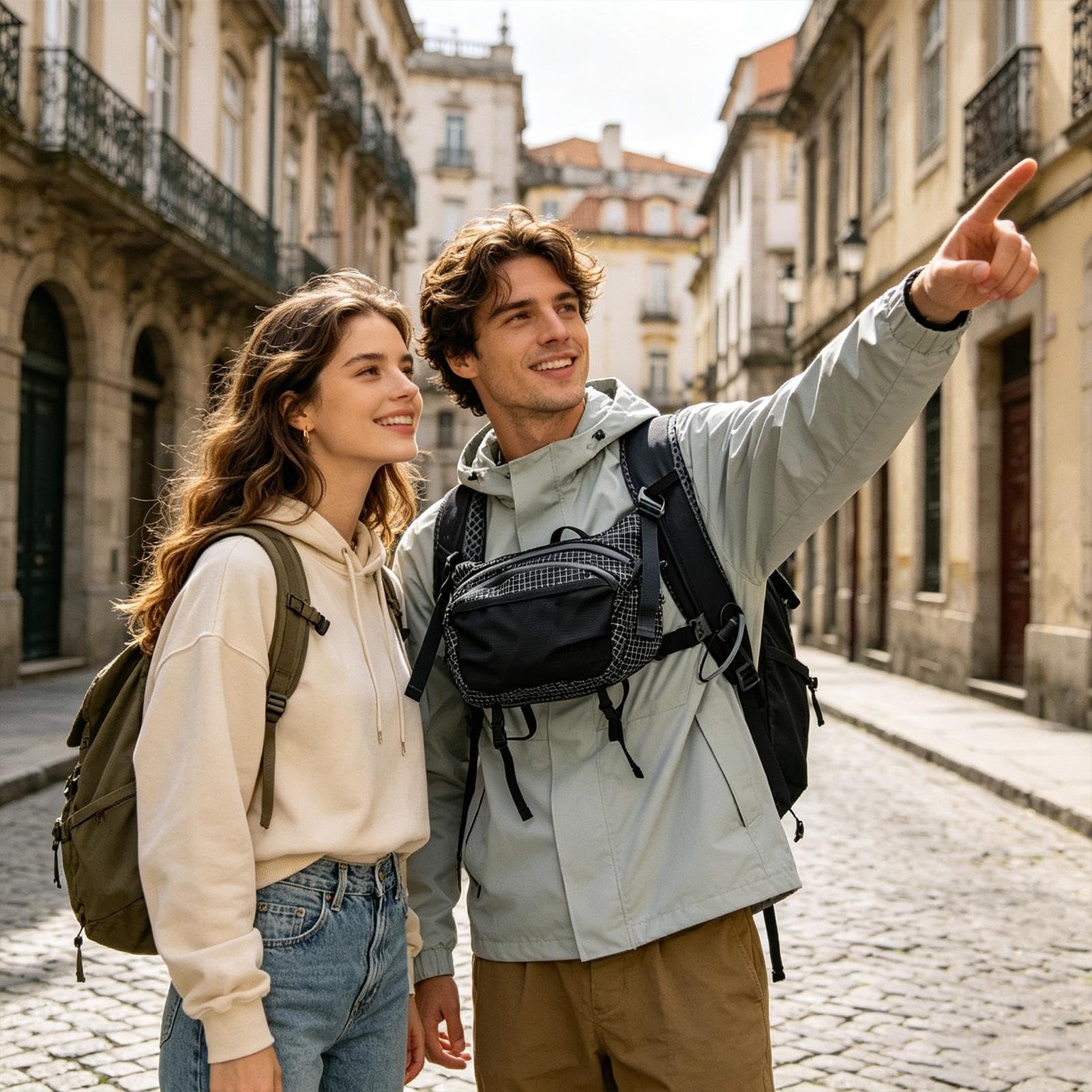 da uomo – Zaino da corsa | Borsa sportiva impermeabile portafoglio a tracolla per corsa Ćhest Pack per uomini donne avventure all'aria aperta passeggiate, viaggi, campeggio, ciclismo, pesca