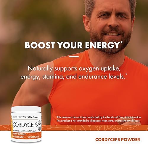 Miniatura 5 de Host Defense Cordyceps Powder - Suplemento de apoyo inmunológico y energético - Suplemento de salud renal con hongos Cordyceps - Suplemento de apoyo