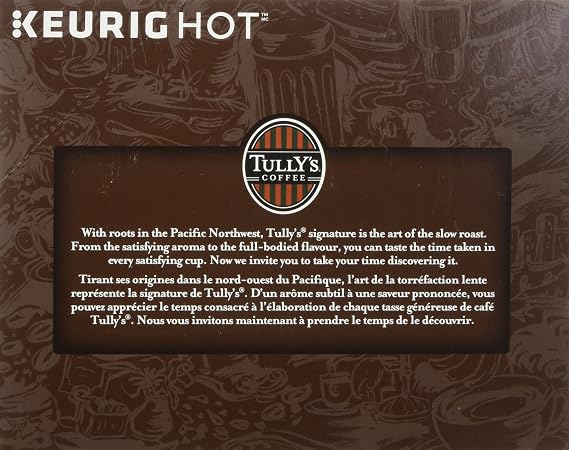 Tully's Coffee Italian Dark Roast Keurig Single-Serve K-Cup Pods, Dark Roast Coffee, 24 Count