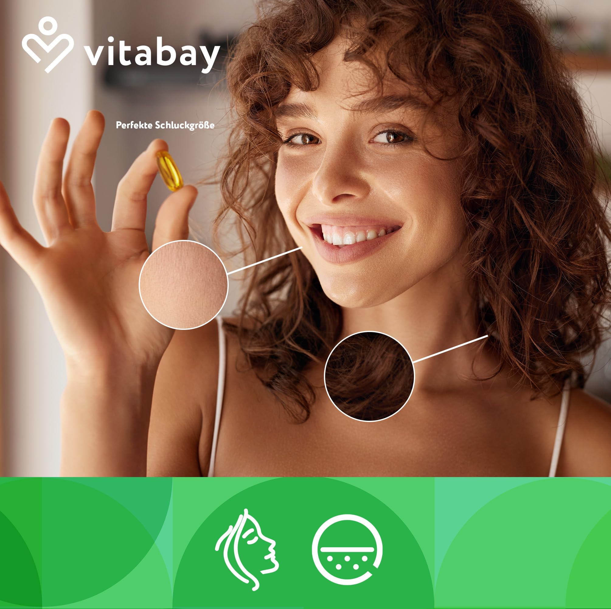 Vitabay Vitamin E 600 I.E. Depot – 200 vegane Softgel Kapseln – natürliches D-Alpha-Tocopherol – hochdosiert – schützt die Zellen vor oxidativem Stress – laborgeprüft – 12 Monate Vorrat