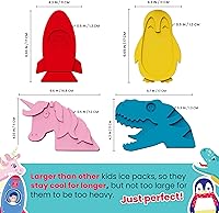 Vista 3 de Healthy Packers® Bolsas de hielo delgadas reutilizables para loncheras para niños y adultos Paquetes de congelador finos de larga duración