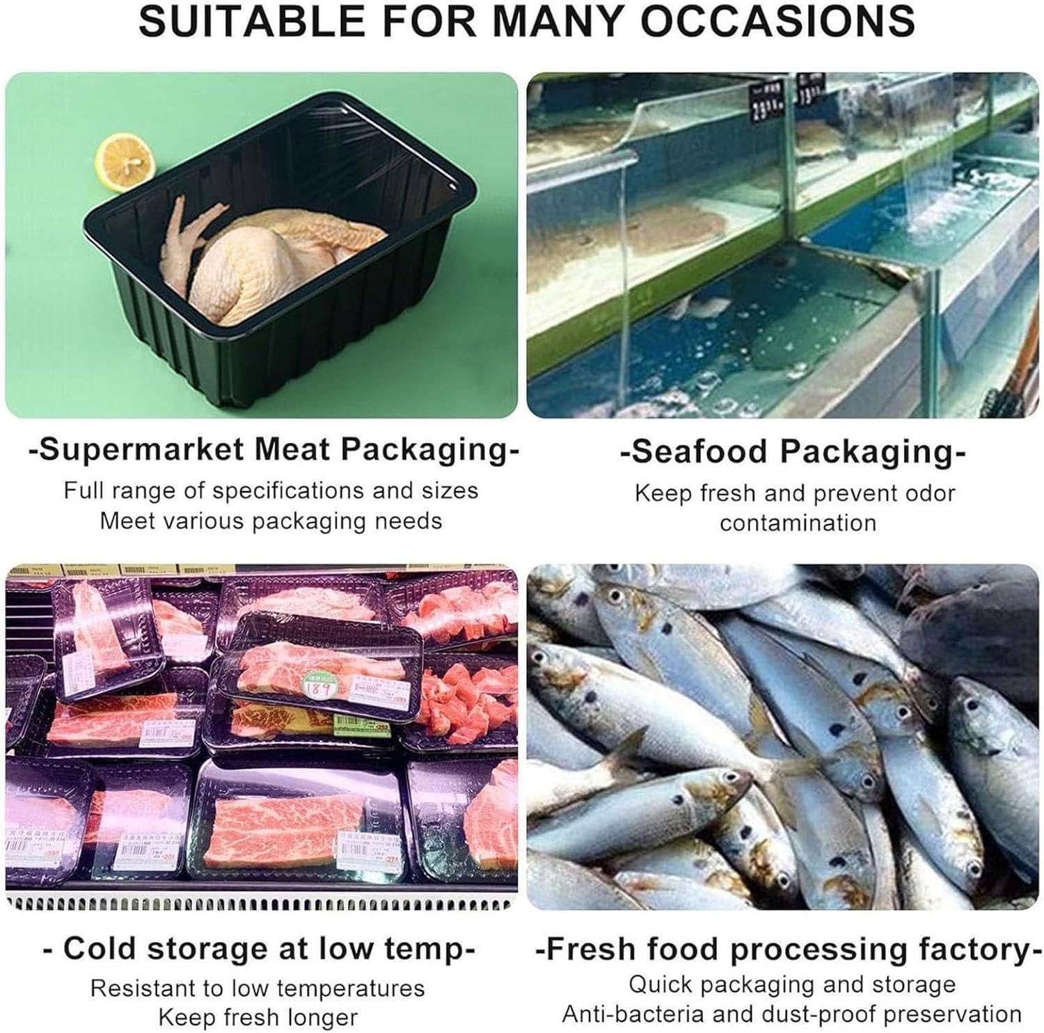 Handdruck-Heißsiegelgerät für Lebensmittelschalen, 600 W einstellbare Temperatur, 7-8 Dichtungen/Min, für Fleisch, Steak, Fisch, Obst, Fertiggerichte