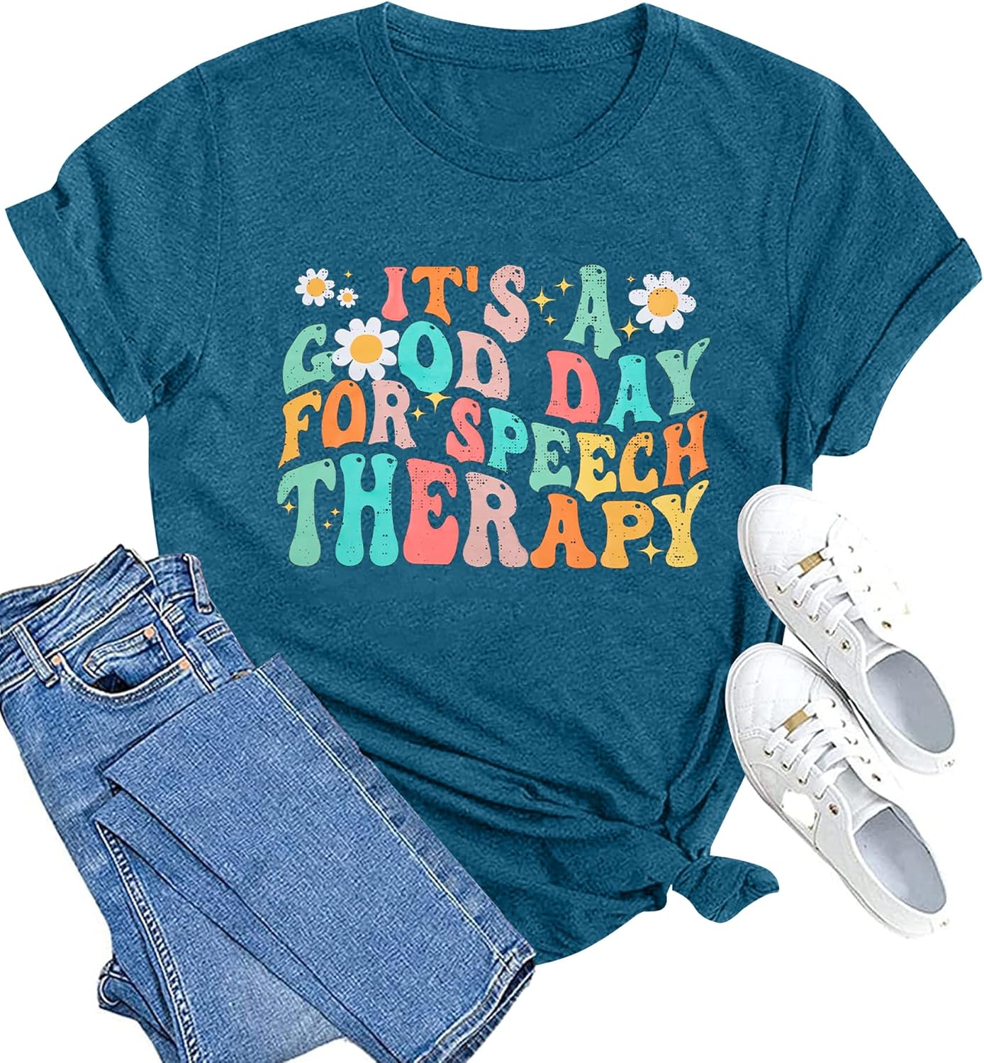 Teacher Shirts for Women: Speech Therapy Shirts SLP Gifts Shirt Speech Language Pathologist Tee Top