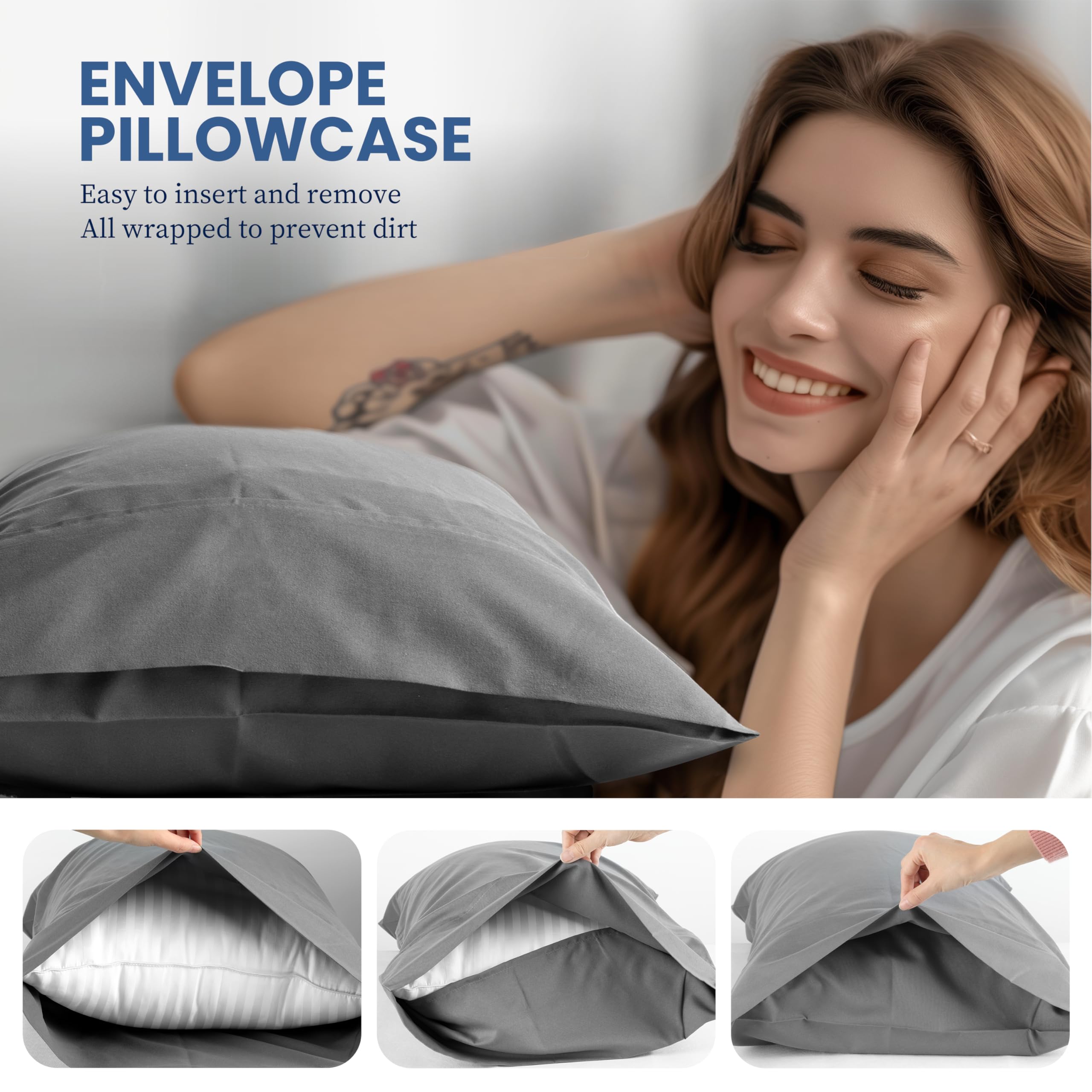 Amazon｜シンプルデラックスキングサイズシーツセット 4点セット