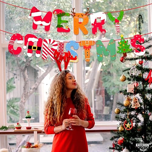 Miniatura 5 de Pancarta grande de Feliz Navidad para manto, 10 pies, sin bricolaje, pancarta de Navidad para chimenea, decoraciones de Navidad para el hogar,