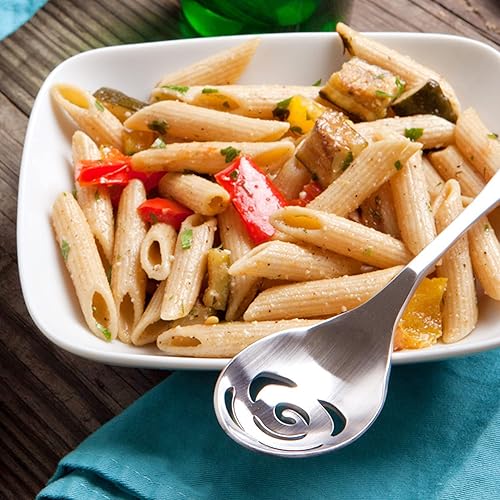 Miniatura 3 de Knork Cuchara para servir original forjada, mate XL, juego de 2 piezas, extra grande, color plateado