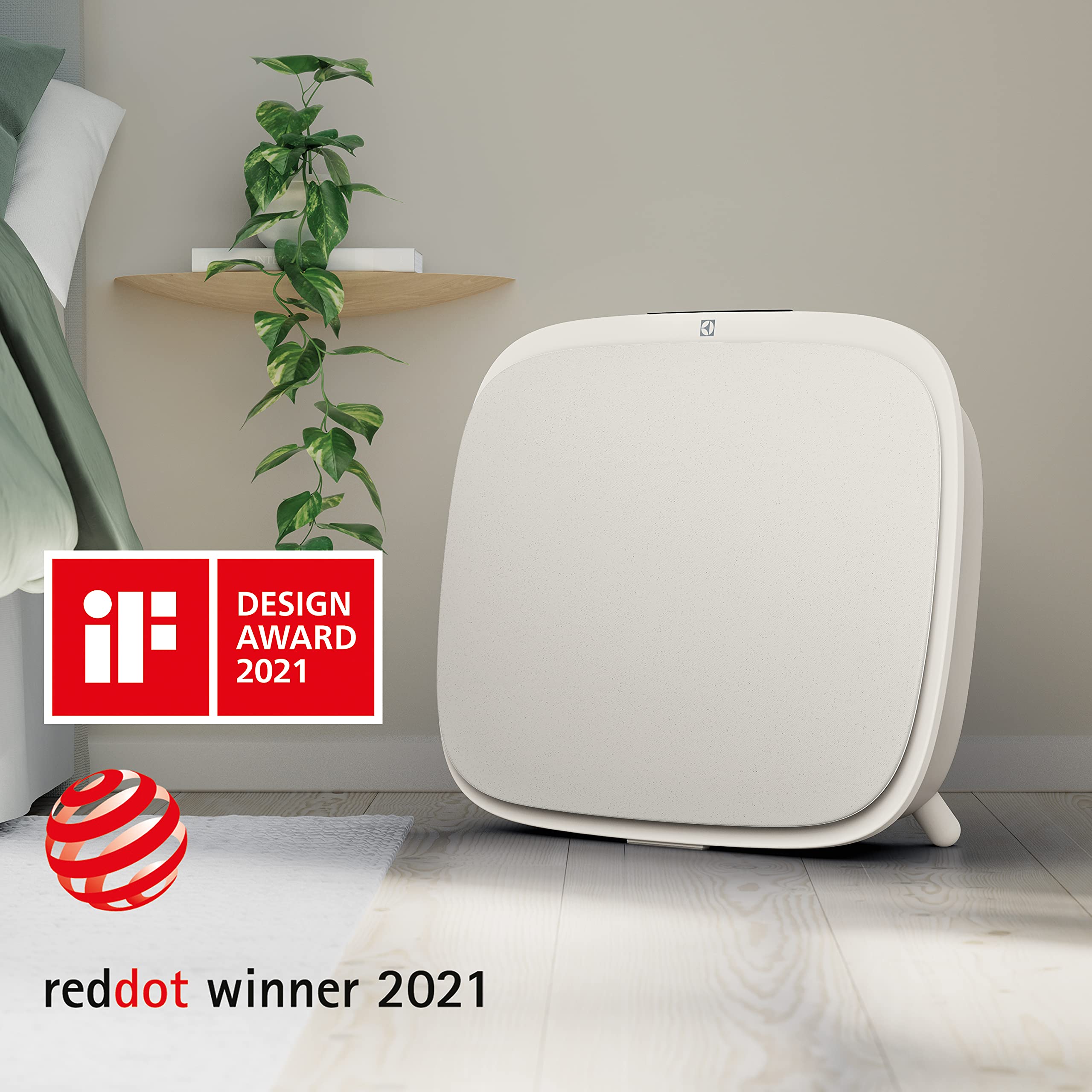 Electrolux Oczyszczacz powietrza Well A5, stylowy i cichy, 24 dB, 66 m2 max, inteligentny i podłączony, certyfikat ECARF "Allergiefreund", automatyczne czyszczenie, WA51-303WT, biały