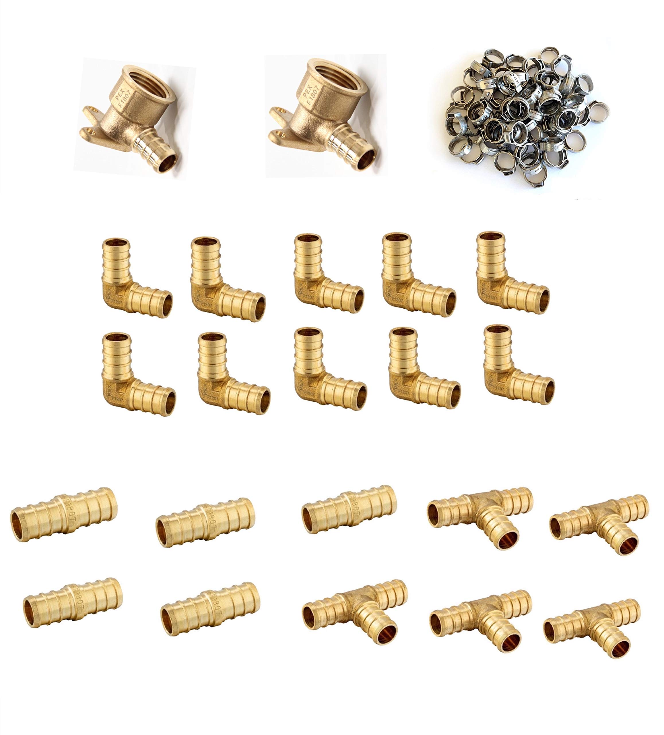 Raccordo Pex Ottone Giunti Pex In Ottone Senza Piombo 3/8" - Confezione Da 10 Pezzi Per Impianti Idraulici Accoppiamenti Pex Senza Piombo - Foto 3