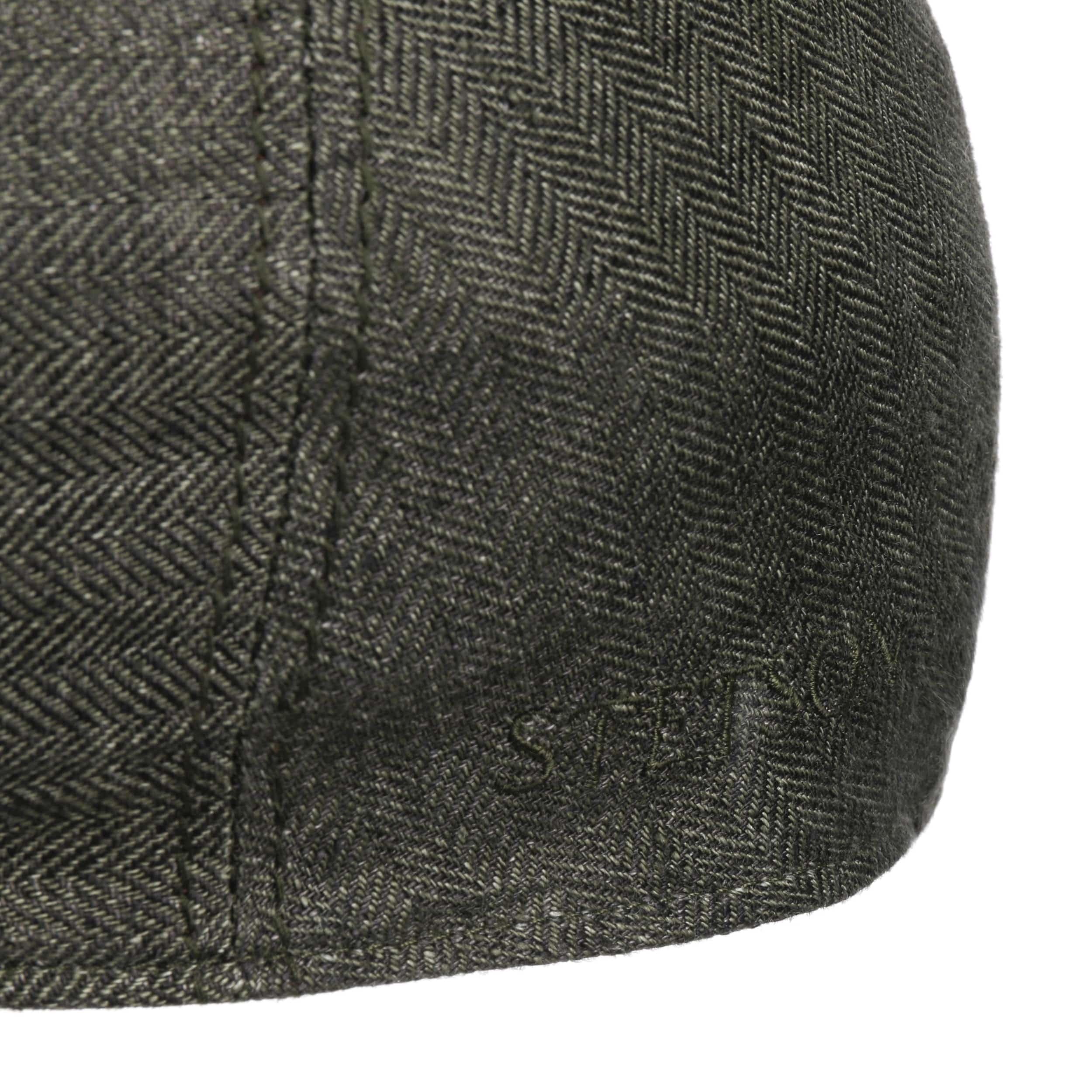 Stetson Herringbone Schirmmütze Flatcap Fischgrat UV-Schutz 40 Herren Frühling Sommer