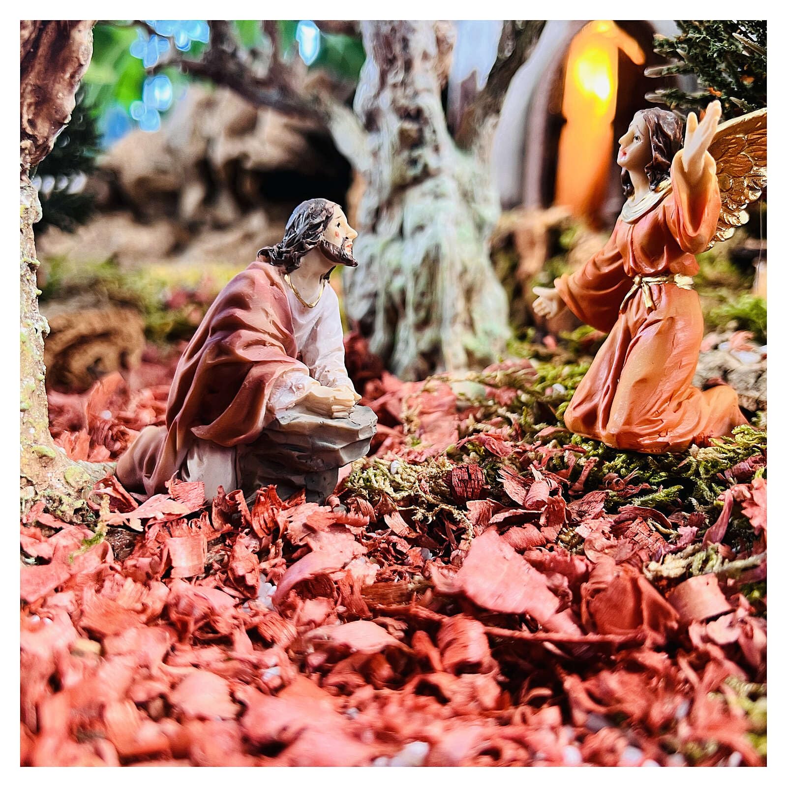 Holyart Presepe Pasquale: Agonia Gesù orto degli ulivi statue 9 cm