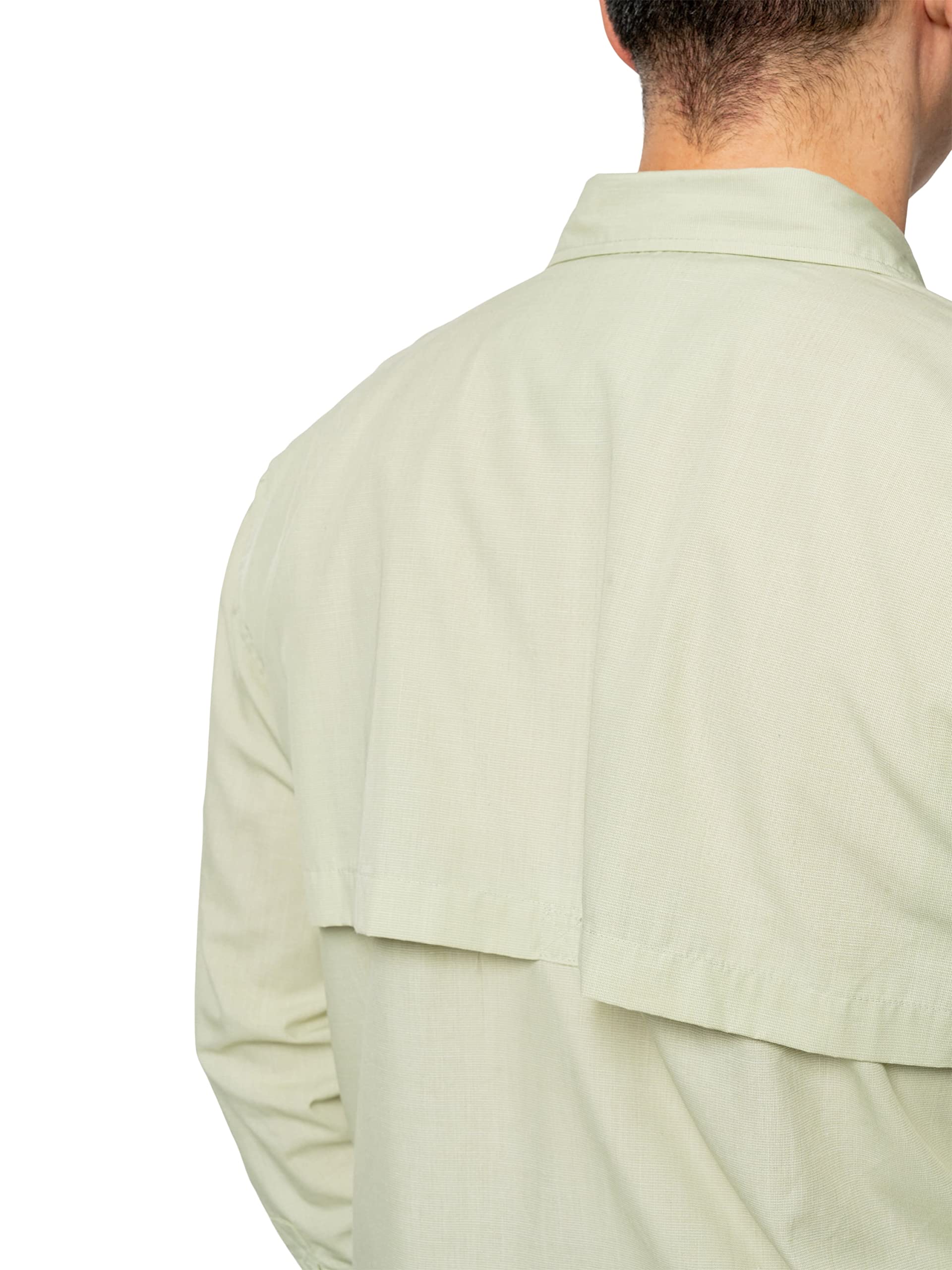 Insect Shield Herren Langarm Feldhemd Pro UPF 30+ Outdoor Angelshirt mit eingebautem Insektenschutz