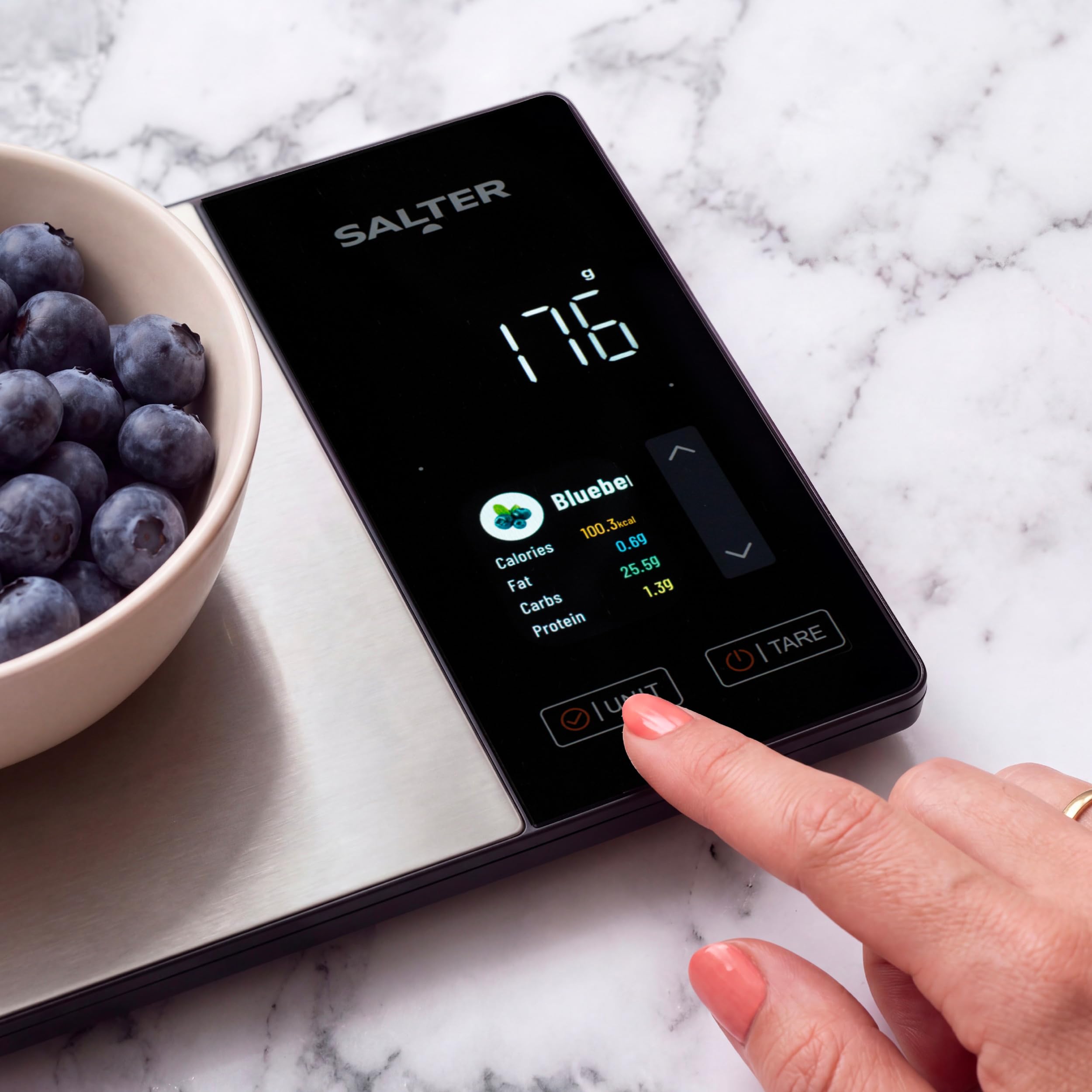Salter Balance Nährwert-Küchenwaage 5 kg, Bluetooth-App