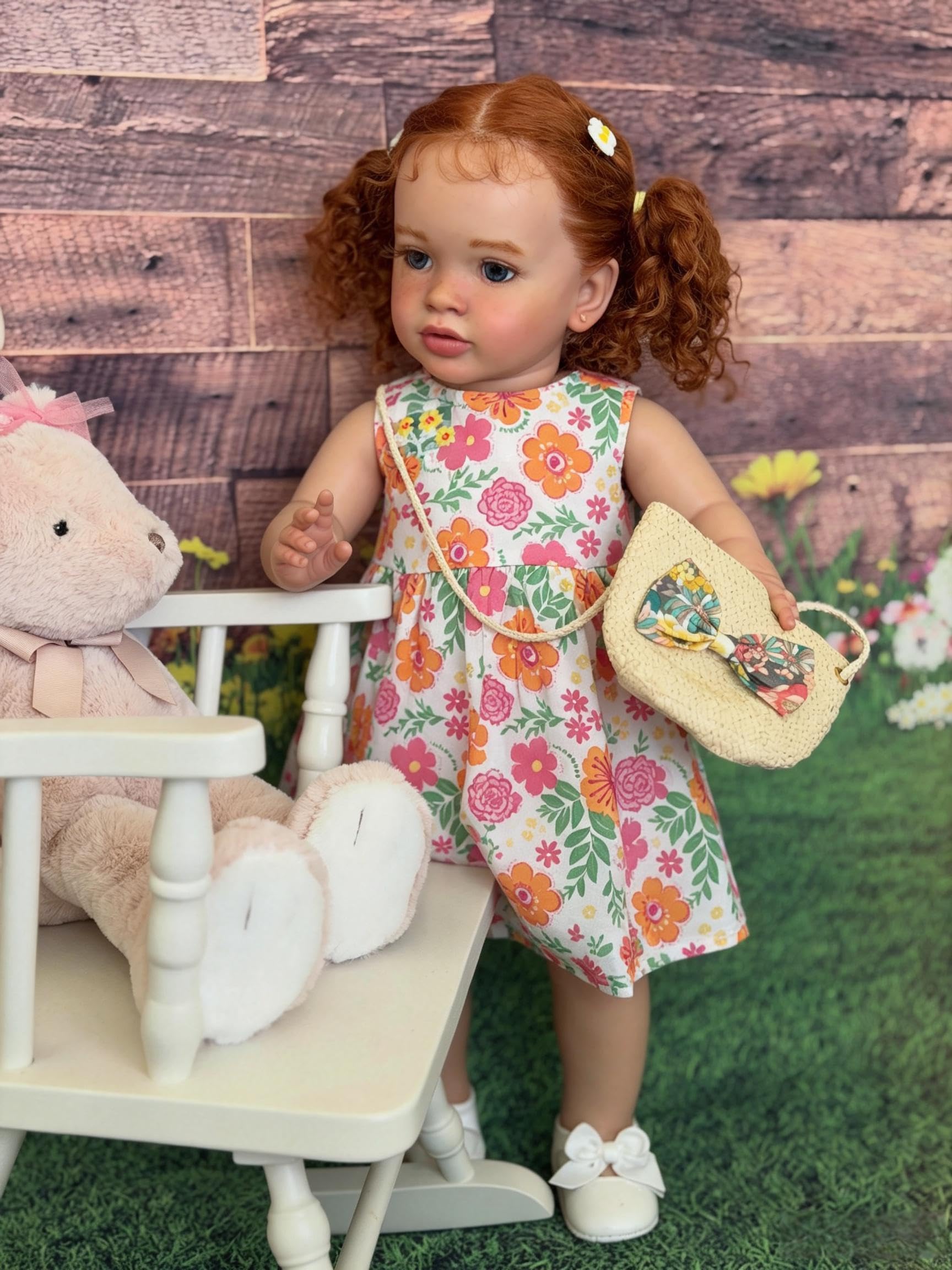 RXDOLL Duży rozmiar Reborn lalki dla malucha dziewczynki 66 cm realistyczne lalki Reborn maluch Baby Dolls miękka winylowa tkanina ciało dziewczynki noworodek lalka niemowlę zestaw zabawek prezent dla