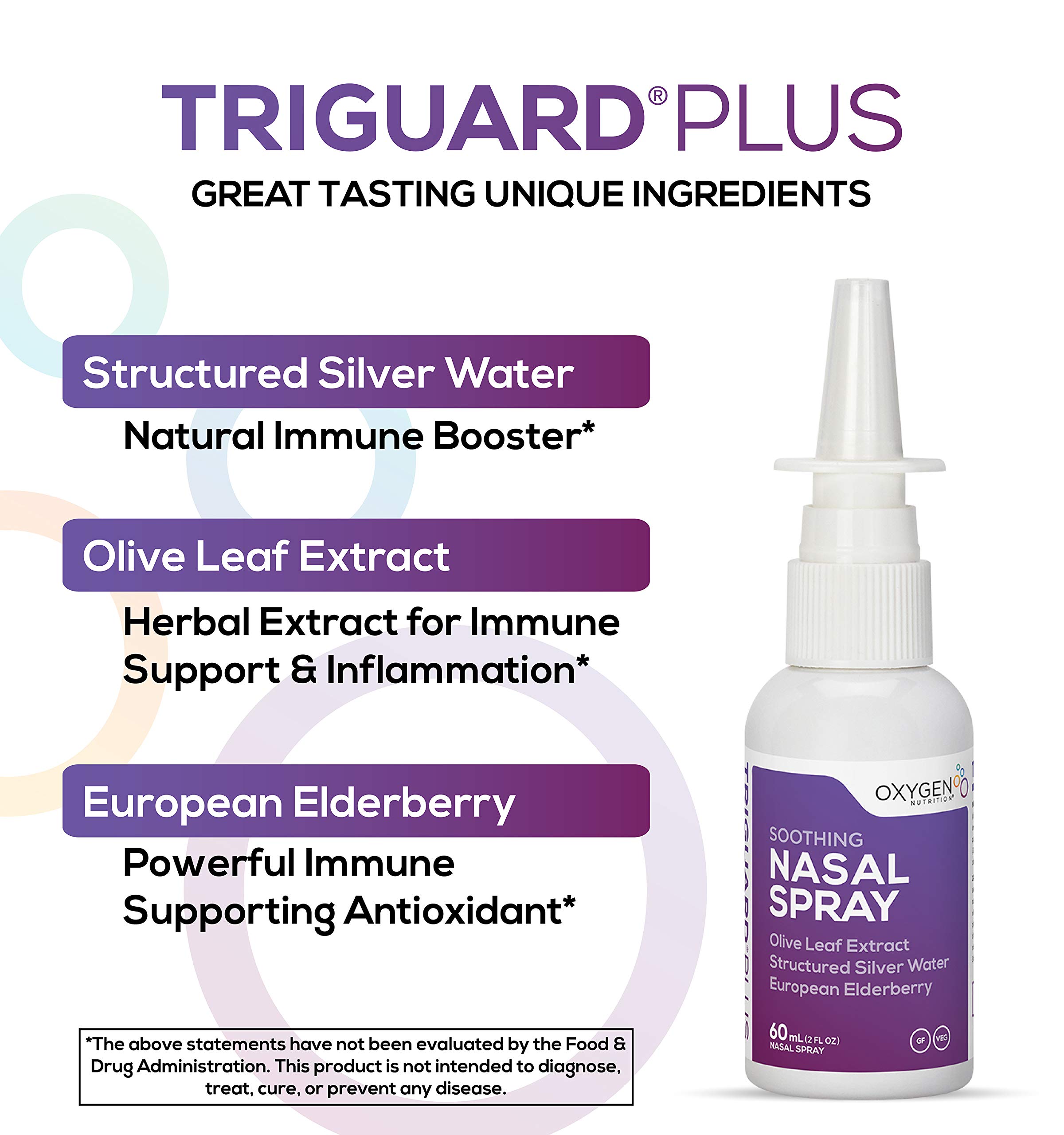 TriGuard Plus Nasal Spray Colloidal Silver Liquid with Olive Leaf