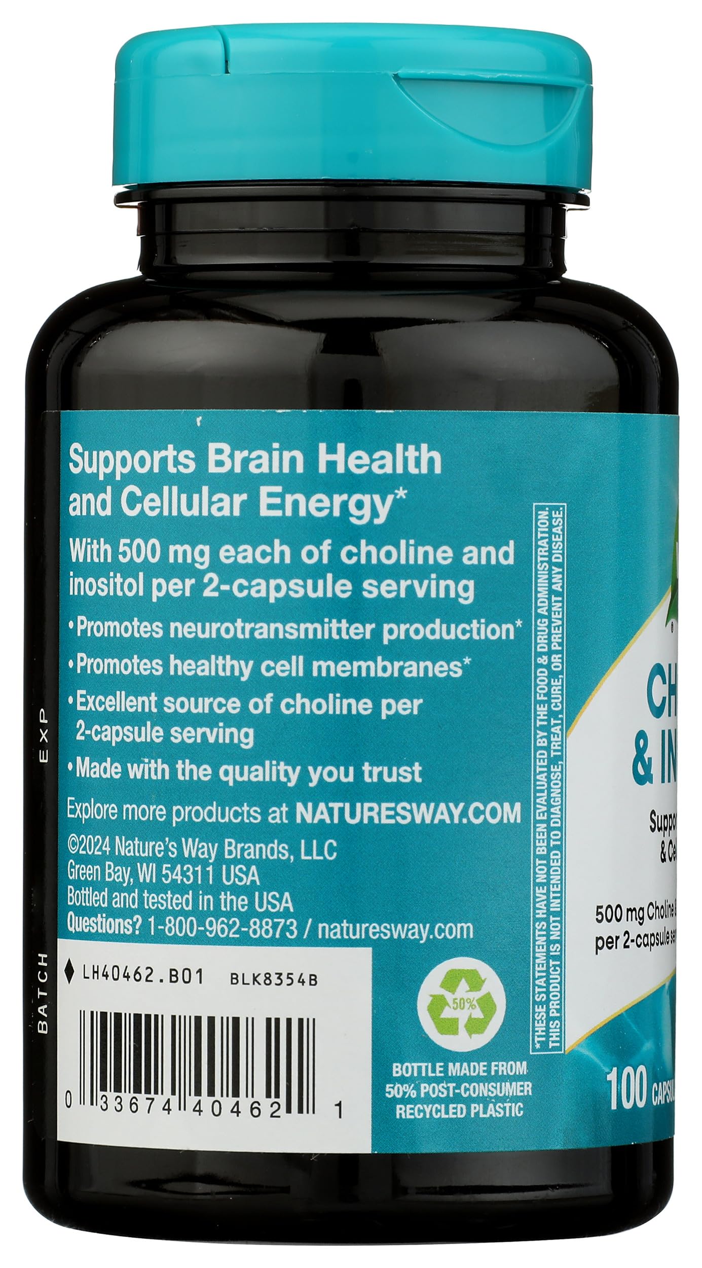 Natures Way, Choline Inosit 500mg, 100 Capsules — Amazon image 6