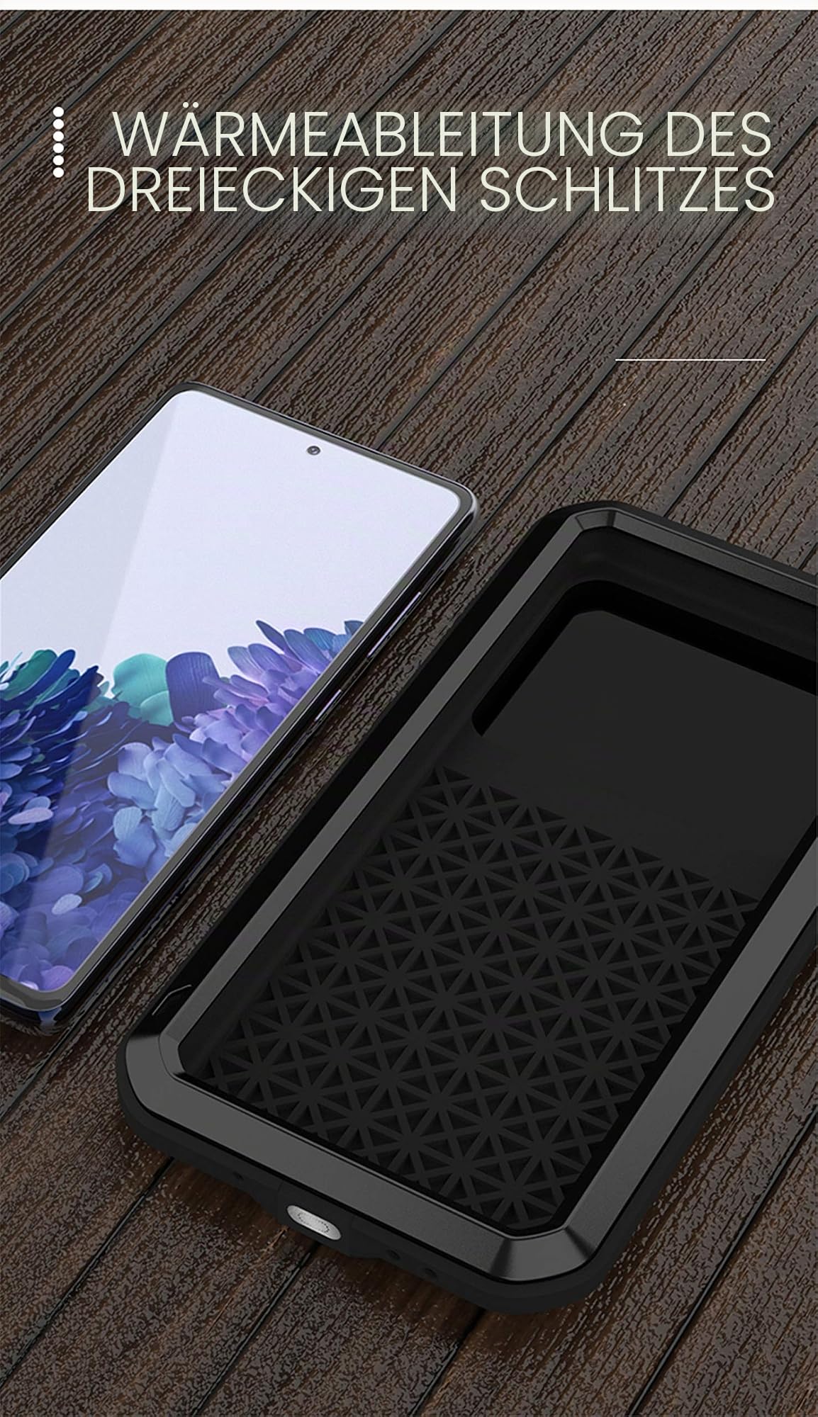 LOVE MEI Schutzhülle für Samsung Galaxy S20 FE 5G, Aluminium + Hartglas, wasserdicht, stoßfest, militärisch, robust, für Samsung Galaxy S20 FE 5G (schwarz)