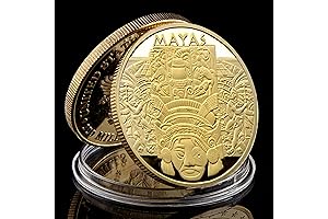 Mexican Mayan Calendar Commemorative Gold Plated Coin