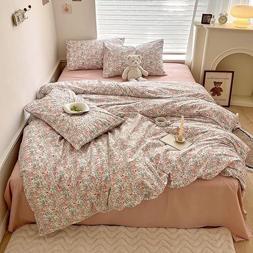 Vista 338 de Linda funda de edredón de fresa, tamaño individual XL, suave, 100% algodón, juego de ropa de cama de fresa rosa, ligero, funda de edredón para niños