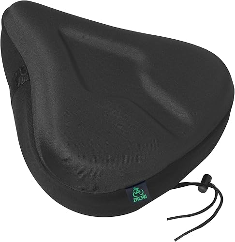 Miniatura 16 de Zacro Cojín de asiento de bicicleta, funda acolchada de gel para asiento de bicicleta para hombres y mujeres, cómodo, asiento de bicicleta extra